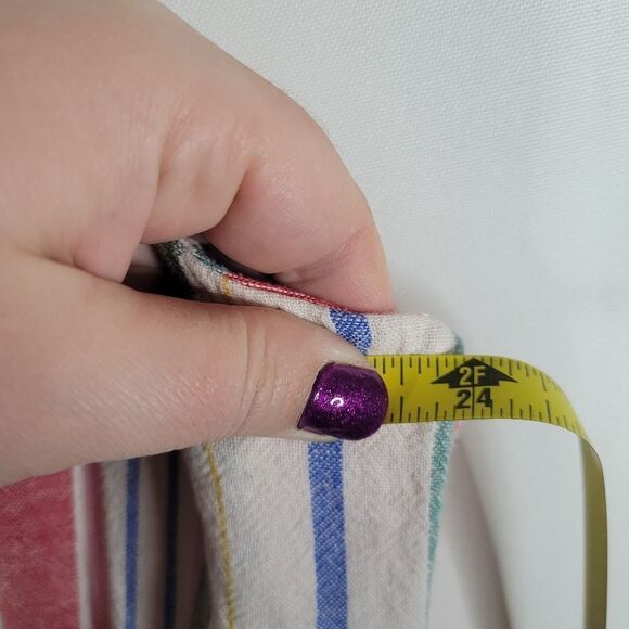 Linen Striped Sleeveless Button Down Sun Dress - Picture 8 of 10